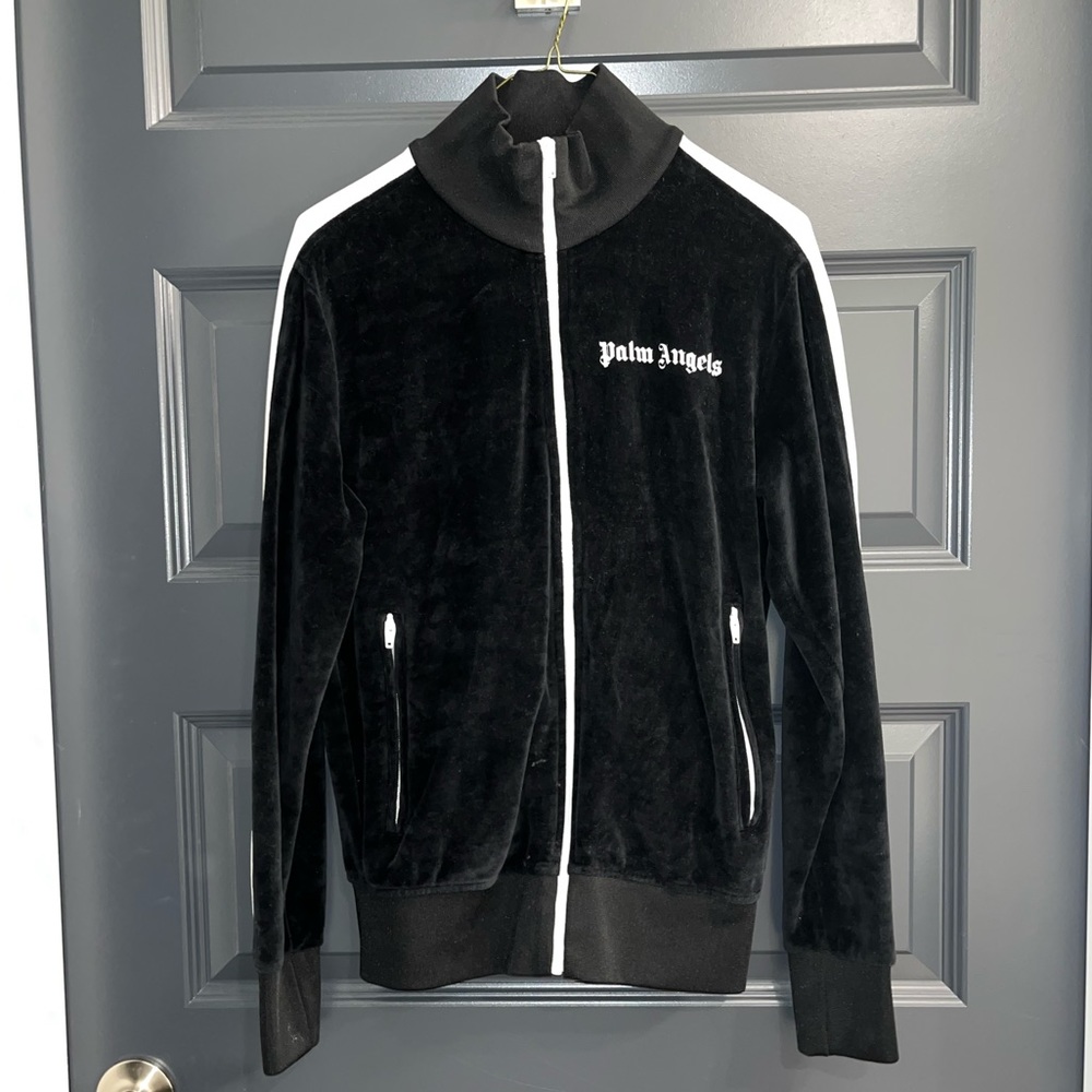 Palms Angels Black Velour Pants Set Size: Pants XS Jacket S